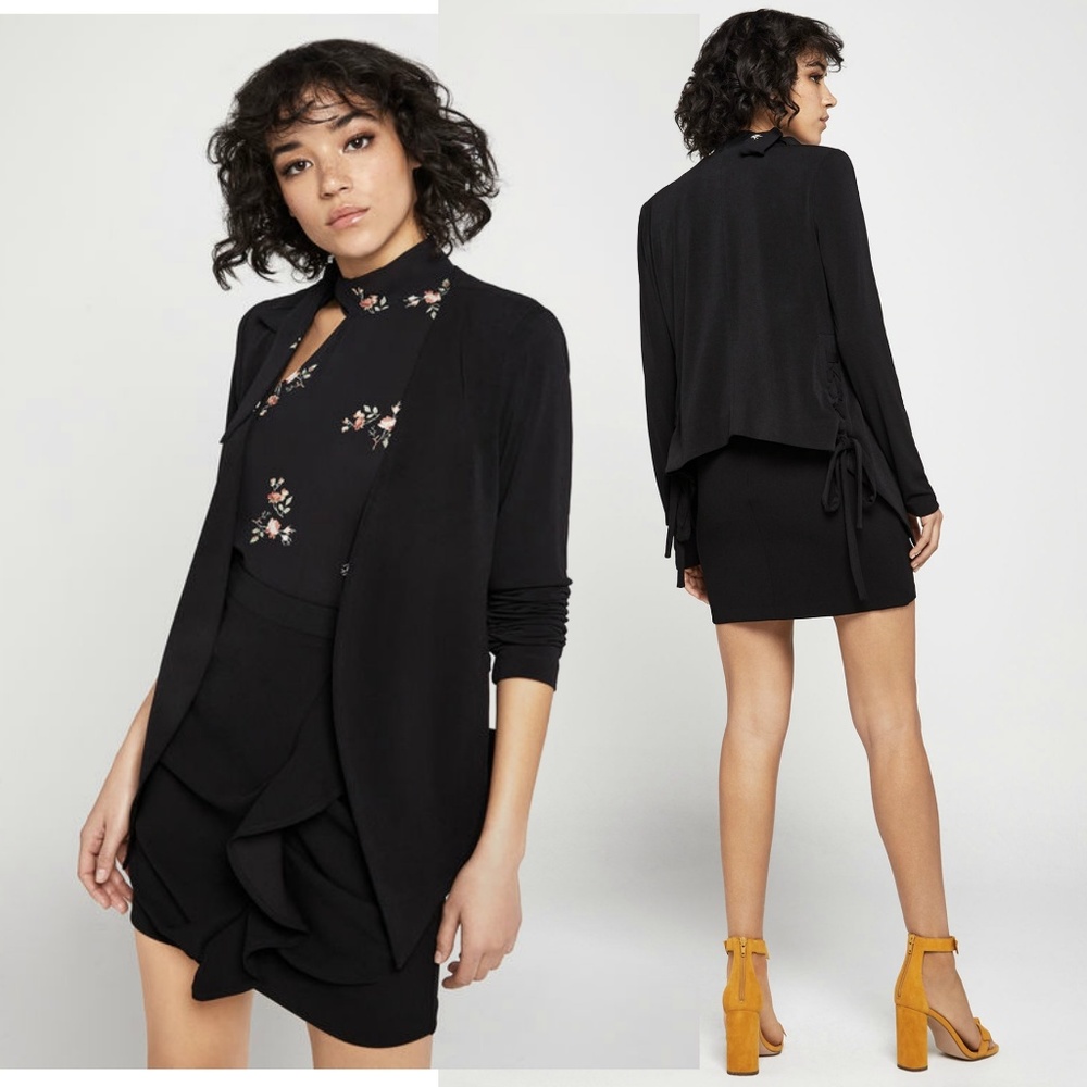 NEW BCBGeneration Lace-Up-Tie Tuxedo Jacket